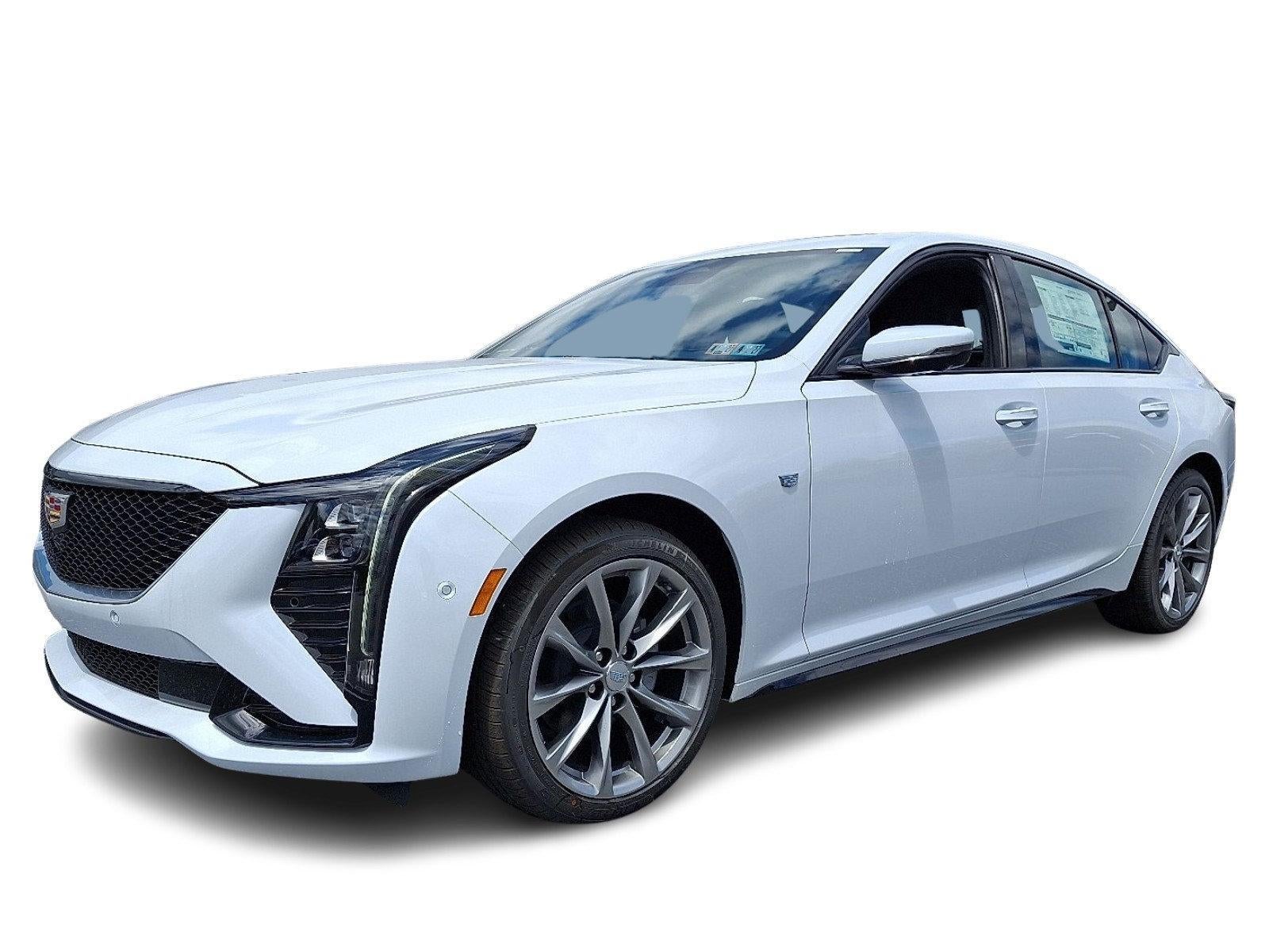2026 Cadillac CT5 4dr Sdn Sport in Vibrant White Tricoat — front three-quarter view