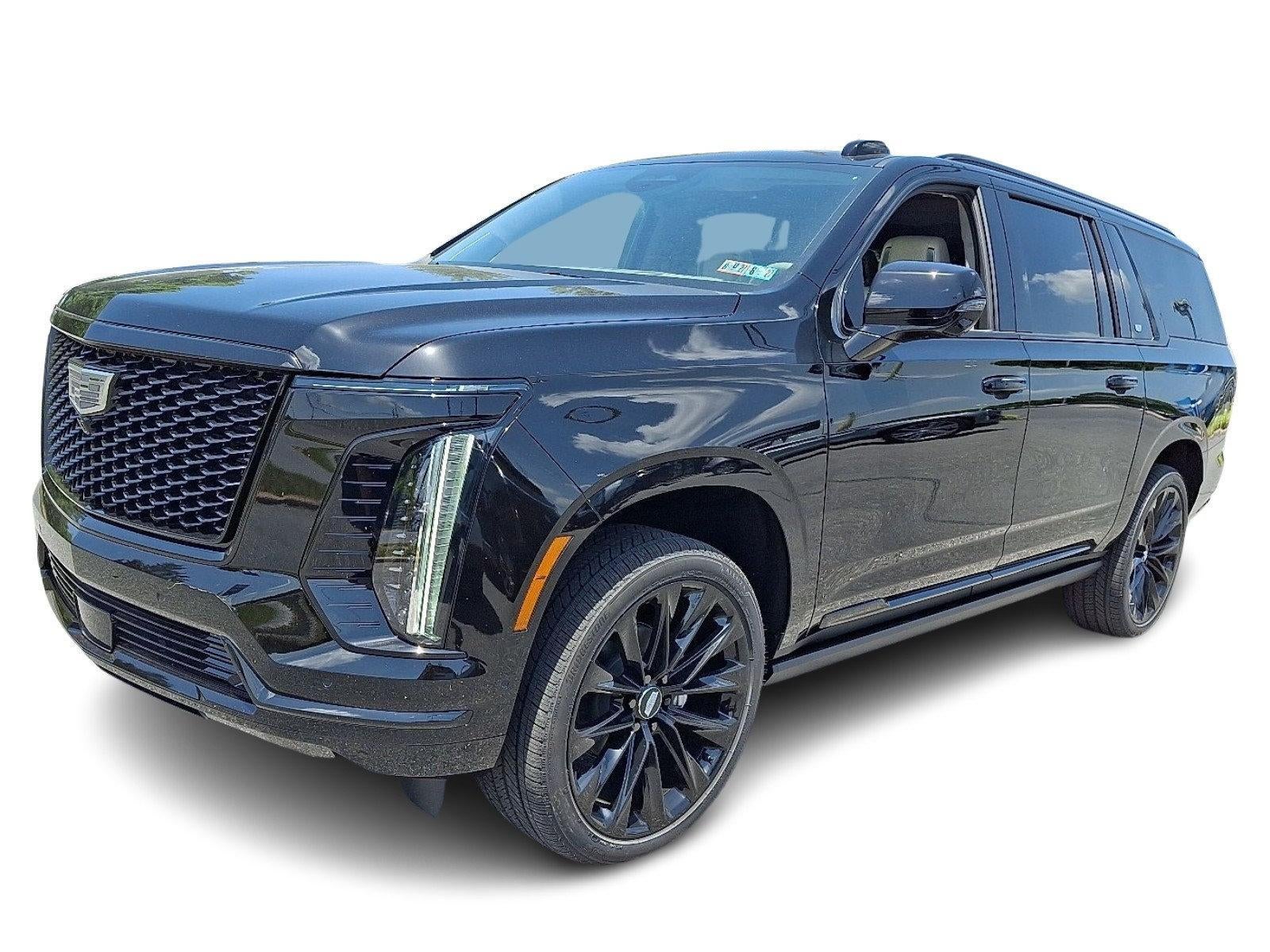 2026 Cadillac Escalade ESV 4WD Platinum Sport in Black Raven — front three-quarter view