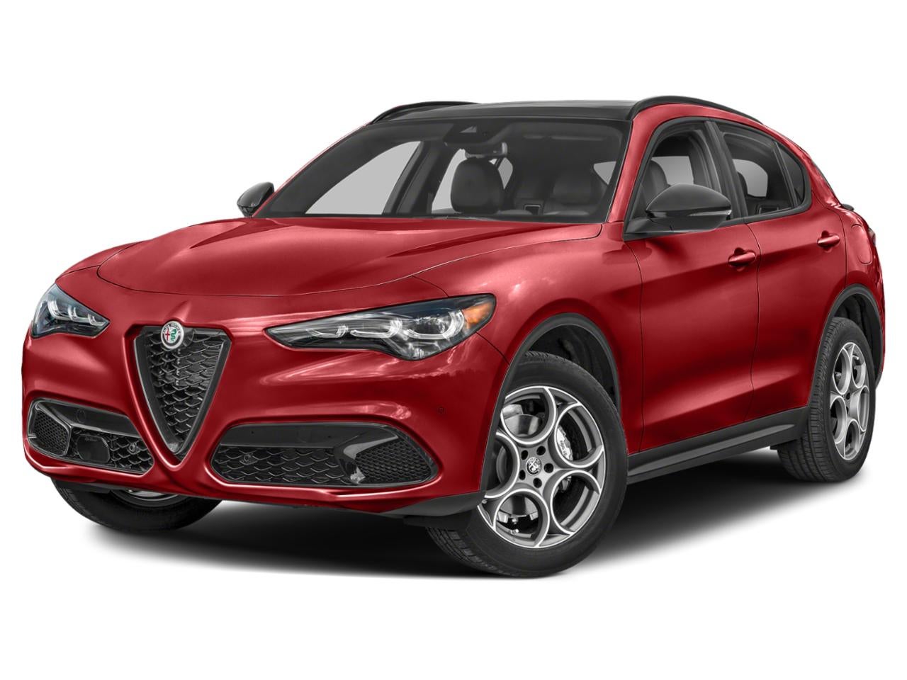 2024 Alfa Romeo Stelvio Veloce AWD in Alfa Rosso — front three-quarter view