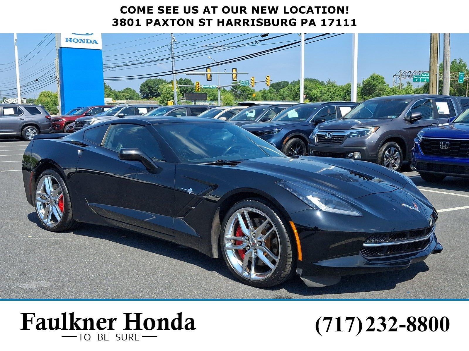 2014 Chevrolet Corvette Stingray Coupe Z51 3LT in Black — front three-quarter view