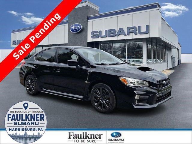 2021 Subaru WRX Manual in Crystal Black Silica — front three-quarter view