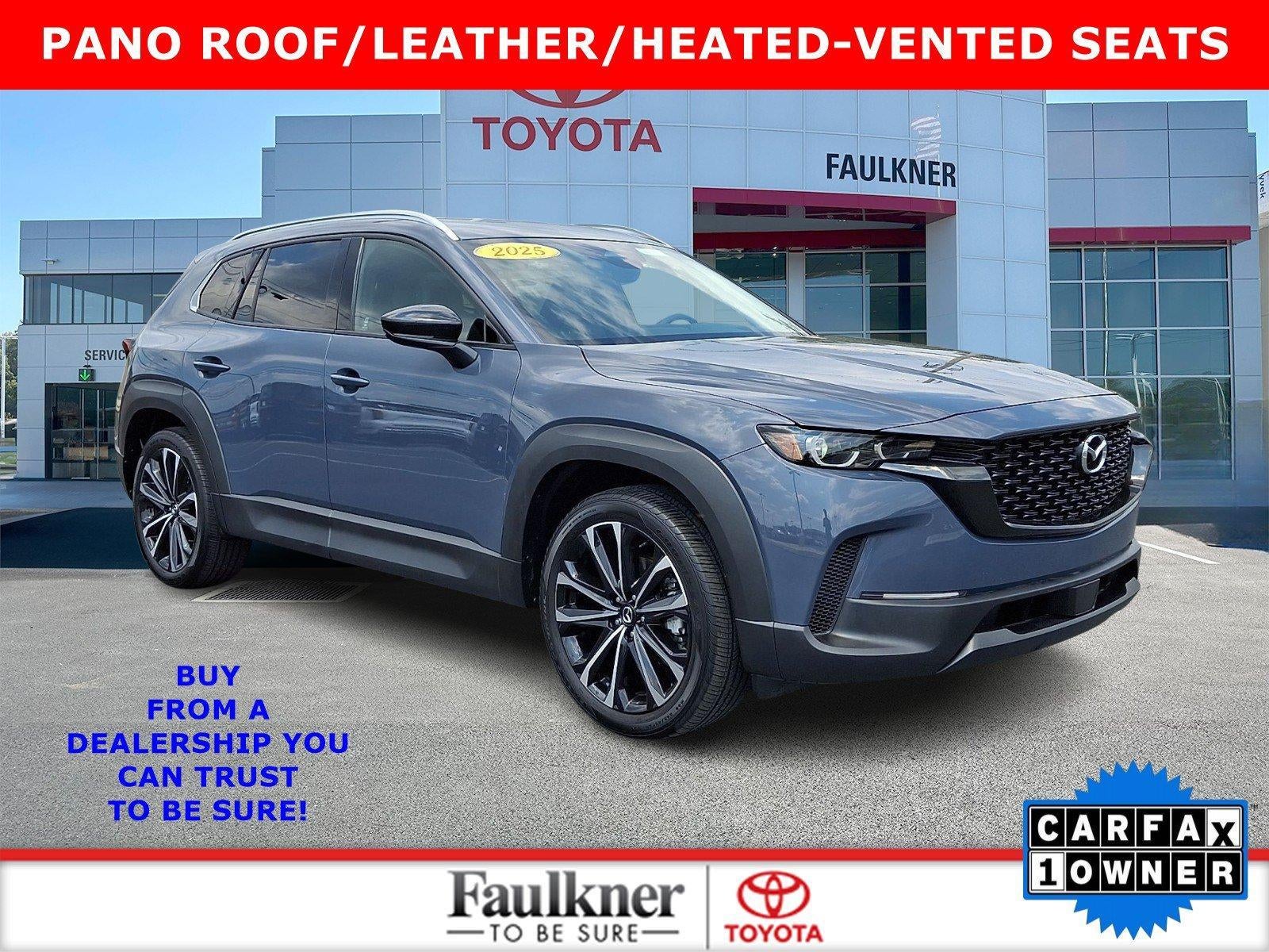 2025 Mazda Mazda CX-50 2.5 S Premium Plus Package AWD in Polymetal Gray Metallic — front three-quarter view