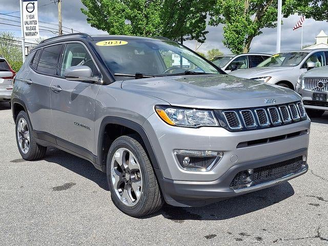 2021 Jeep Compass Limited 4x4 in Billet Silver Metallic Clearcoat — front three-quarter view