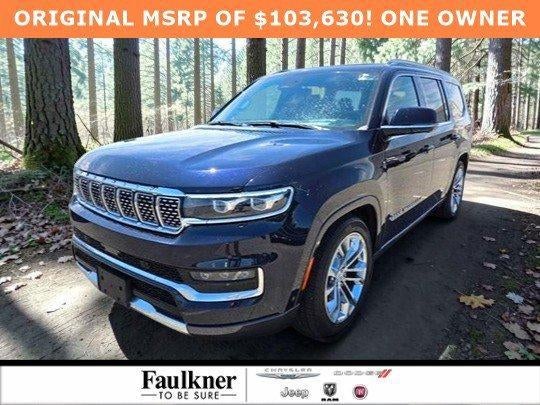 2022 Jeep Grand Wagoneer Series II 4x4 in Midnight Sky — front three-quarter view