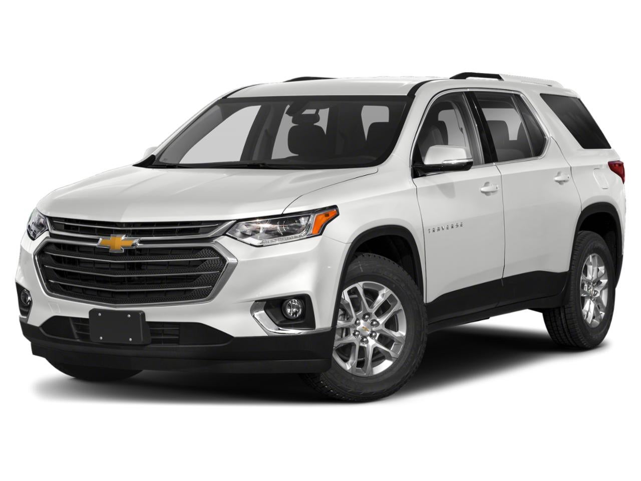 2020 Chevrolet Traverse AWD 3LT in Iridescent Pearl Tricoat — front three-quarter view