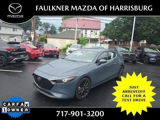 2019 Mazda Mazda3 Hatchback AWD Auto w/Premium Pkg in Polymetal Gray Metallic — front three-quarter view