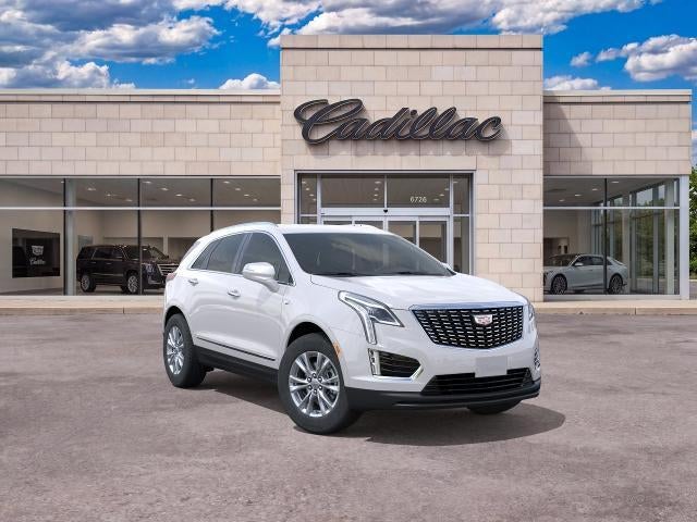2026 Cadillac XT5 Luxury in Crystal White Tricoat — front three-quarter view