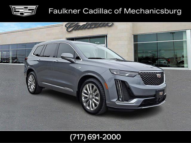 2021 Cadillac XT6 Premium Luxury in Satin Steel Metallic — front three-quarter view