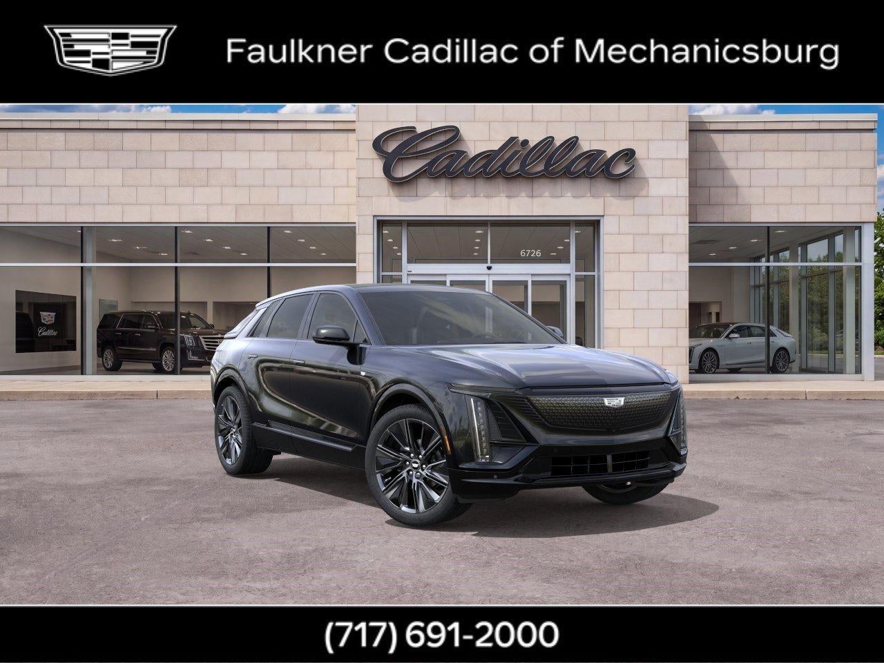 2025 Cadillac LYRIQ Sport 3 in Stellar Black Metallic — front three-quarter view