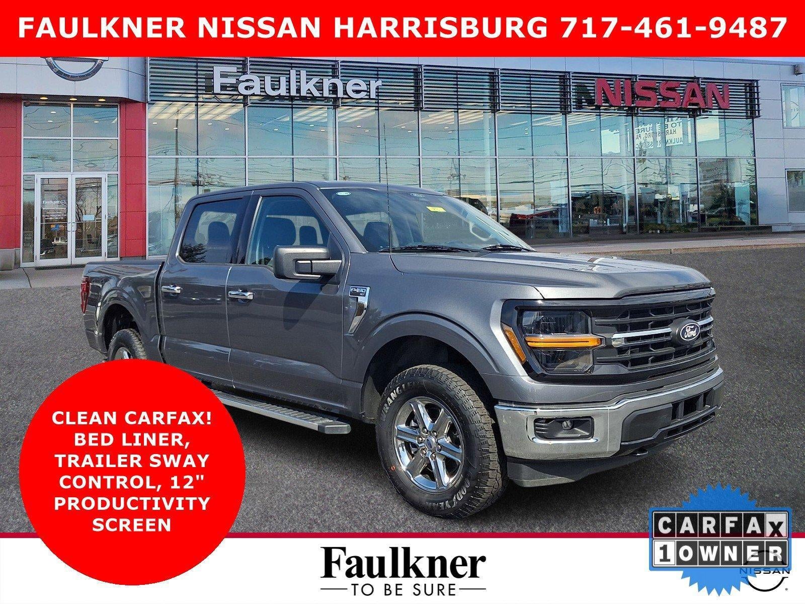2025 Ford F-150 XLT 4WD SuperCrew 5.5' Box in Carbonized Gray Metallic — front three-quarter view