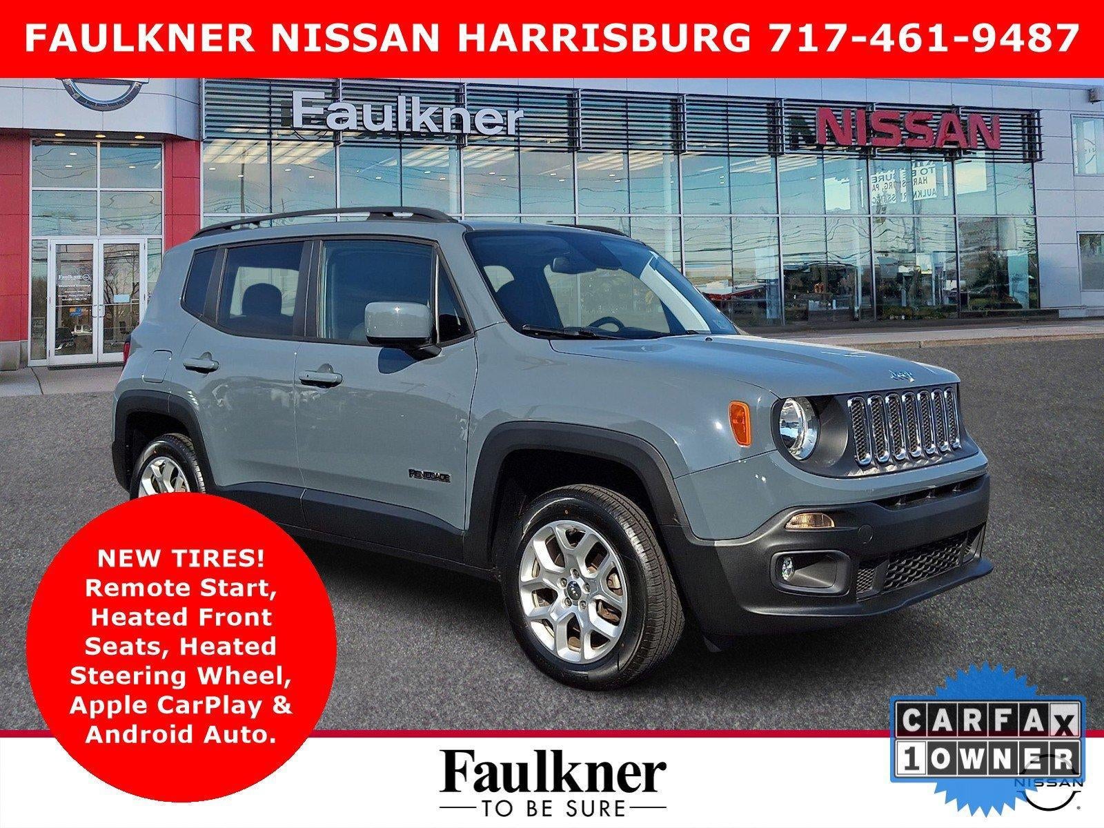 2018 Jeep Renegade Latitude 4x4 in Anvil — front three-quarter view
