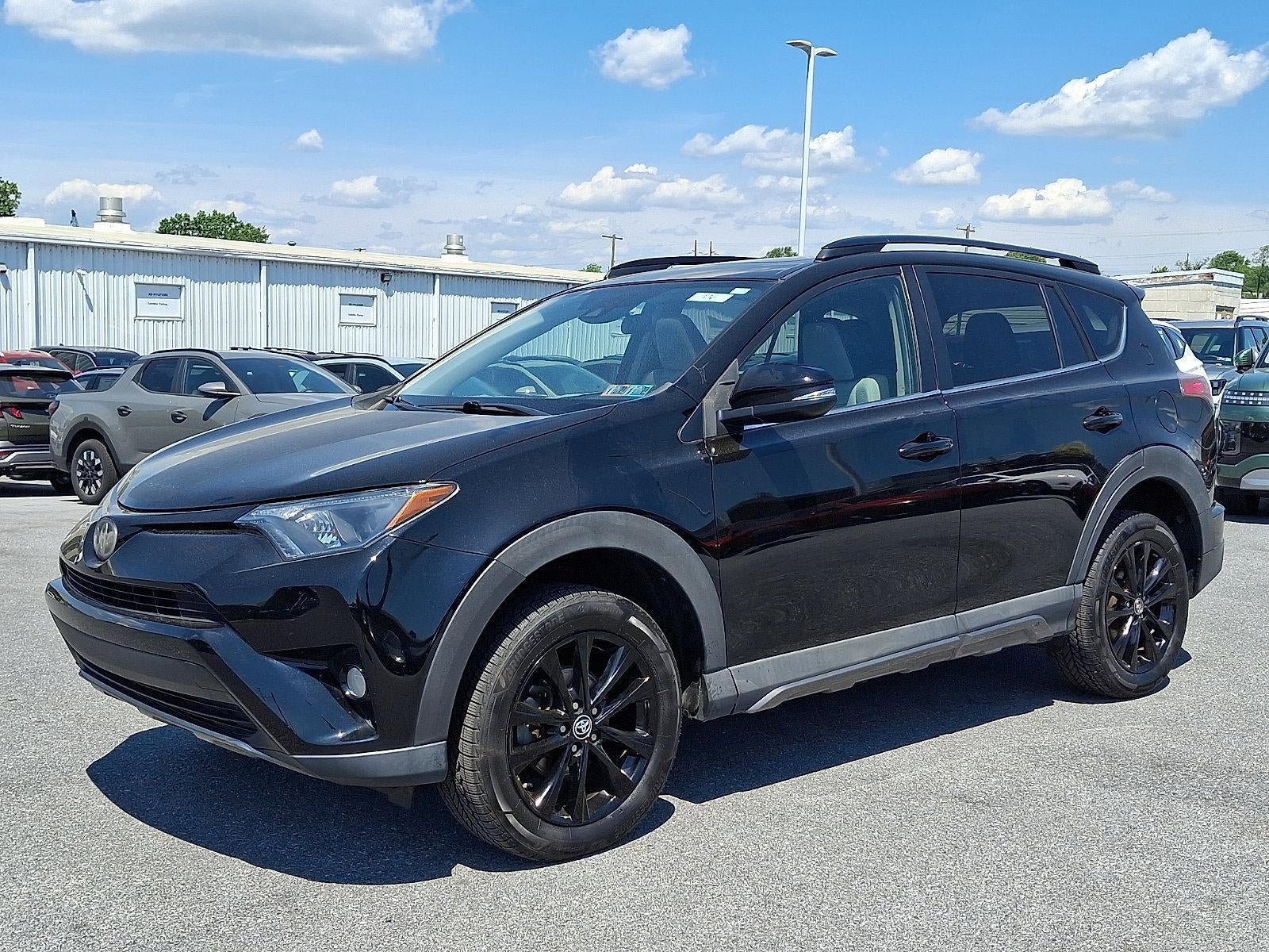 2018 Toyota RAV4 Adventure in Black — front three-quarter view